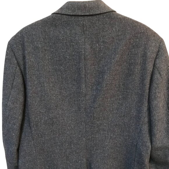 Evan-Picone Wool Tweed Blazer: Vintage 80s Sport Coat, Black Gray, Men’s Size 42 - Picture 9 of 9